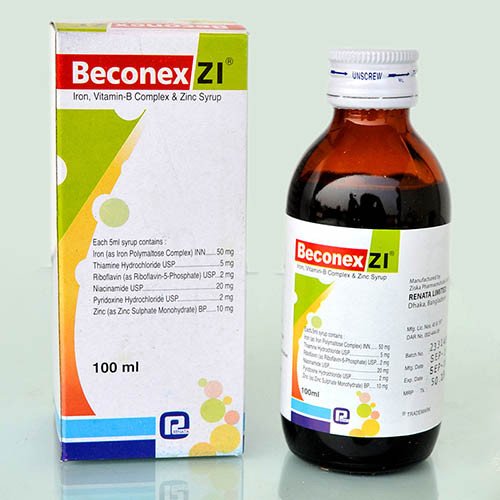 Beconex ZI syrup 100ml - https://upokar24.com