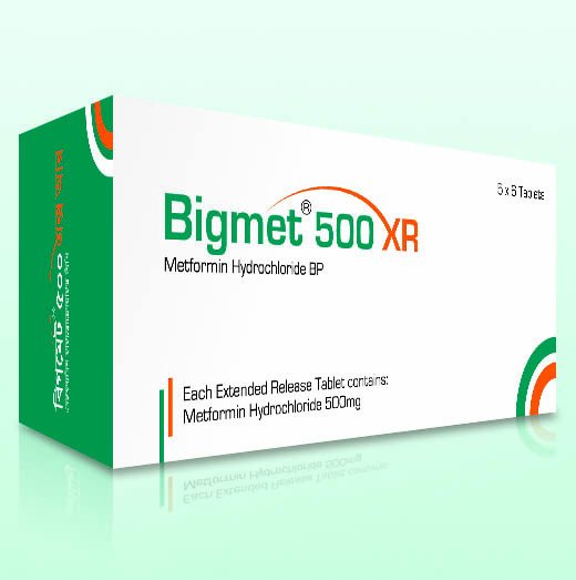 Bigmet XR 500mg TAB - https://upokar24.com