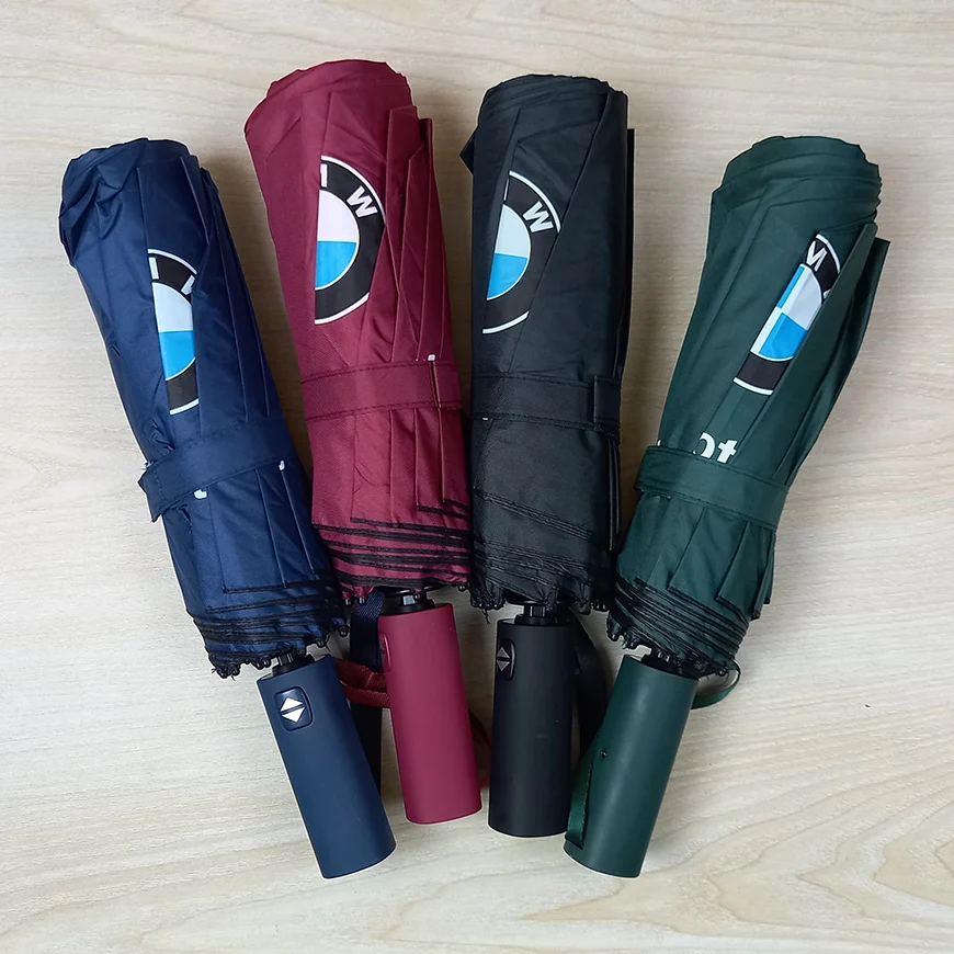 Premium BMW Umbrella 12 Ribs 3 Folding Fully Automatic (any color) ছাতা - https://upokar24.com