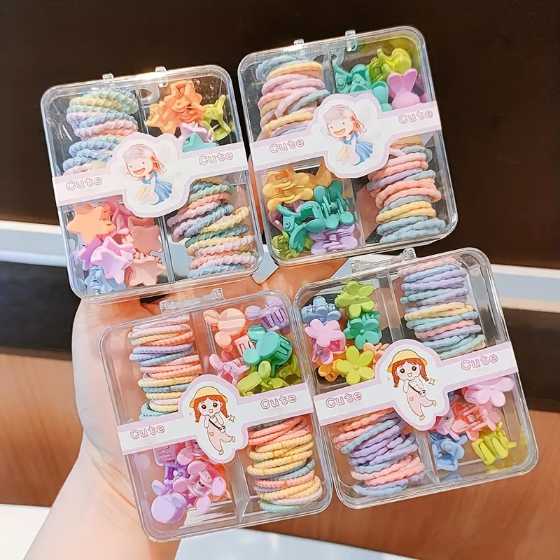 4 Model Baby clips and Raver Band  , Ring Clips 1 Box  (  ৪ রকমের ক্লিপের বক্স ) - https://upokar24.com