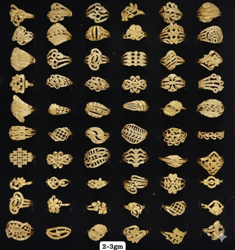 Gold Plated Men  Hand Ring High Quality Simple Desing  (  পুরুষদের হাতের আংটি ) - https://upokar24.com