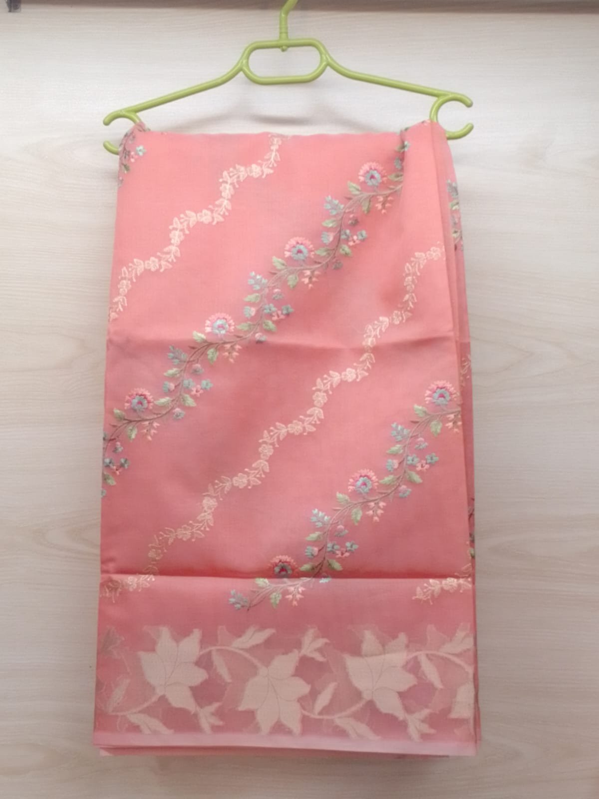 Chanderi Cotton Embroidery Saree Multi Colur ( চান্দেরী শাড়ি ) - https://upokar24.com