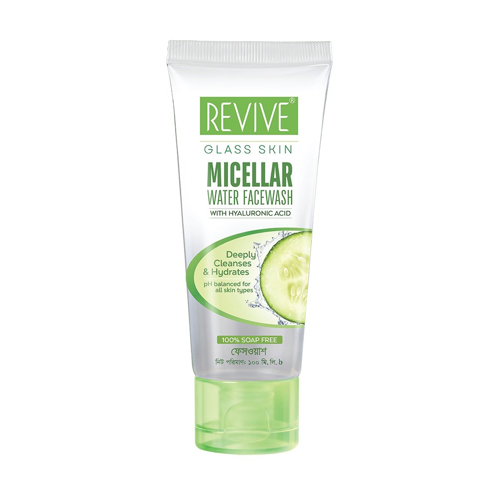 Revive Glass Skin Micellar Water Face Wash - 100 ml - https://upokar24.com