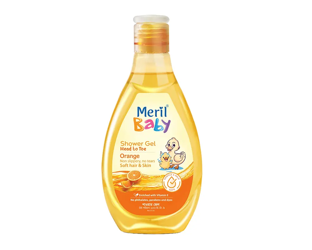 Meril Baby Shower Gel Orange 200ml - https://upokar24.com