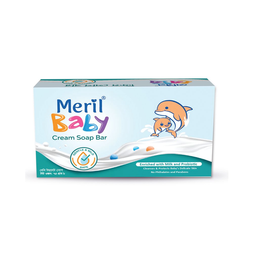 Meril Baby Cream Soap Bar - 75 gm - https://upokar24.com