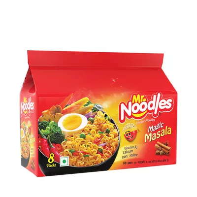 Mr Noodles instant  Easy Noodles Magic Masala Net 400gm  8 packet ( মি. নুডলস ৪০০ গ্রাম ৮ প্যাকেট ) - https://upokar24.com