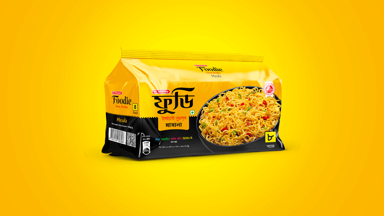 Foodie Instant Noodlesw Masala 496gm 8 packet ( ফুডি ইন্সট্যান্ট নুডলস মসলা  ৪৯৬গ্রাম ৮ প্যাকেট ) - https://upokar24.com