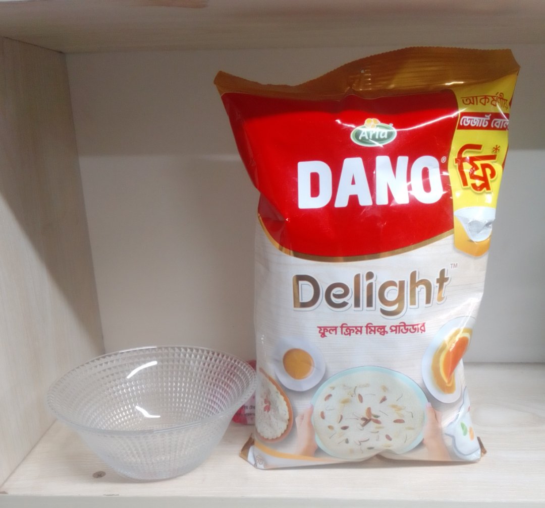 Dano Delight Full Cream Milk Powder  ডানো ডিলাইট  ফুল ক্রিম মিল্ক পাউটার  500 Gm সাথে ডেজার্ট  বোল ফ্রি - https://upokar24.com