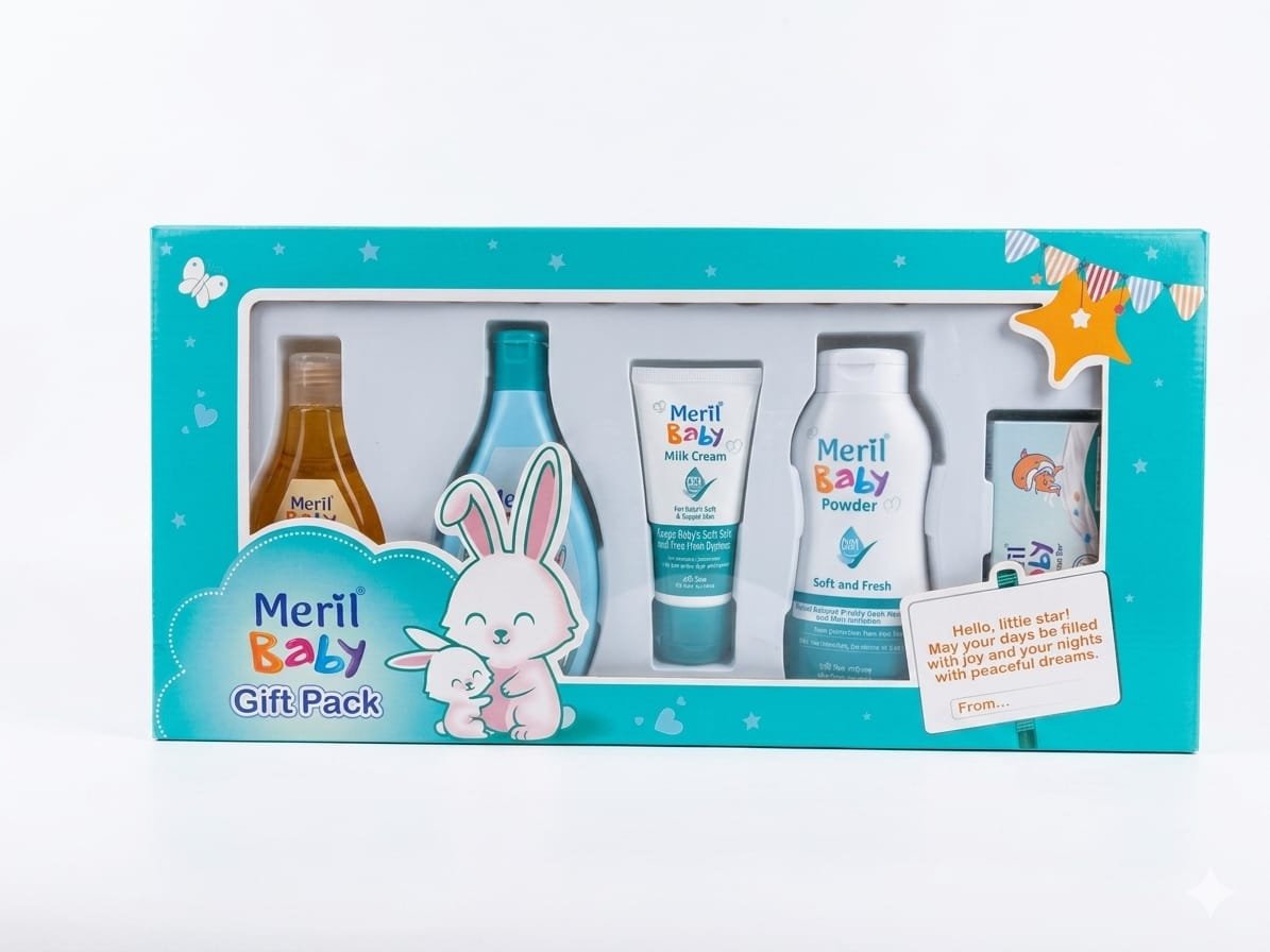 Meril Baby Gift Pack 5 In 1 Assorted Color 1 Piece - https://upokar24.com